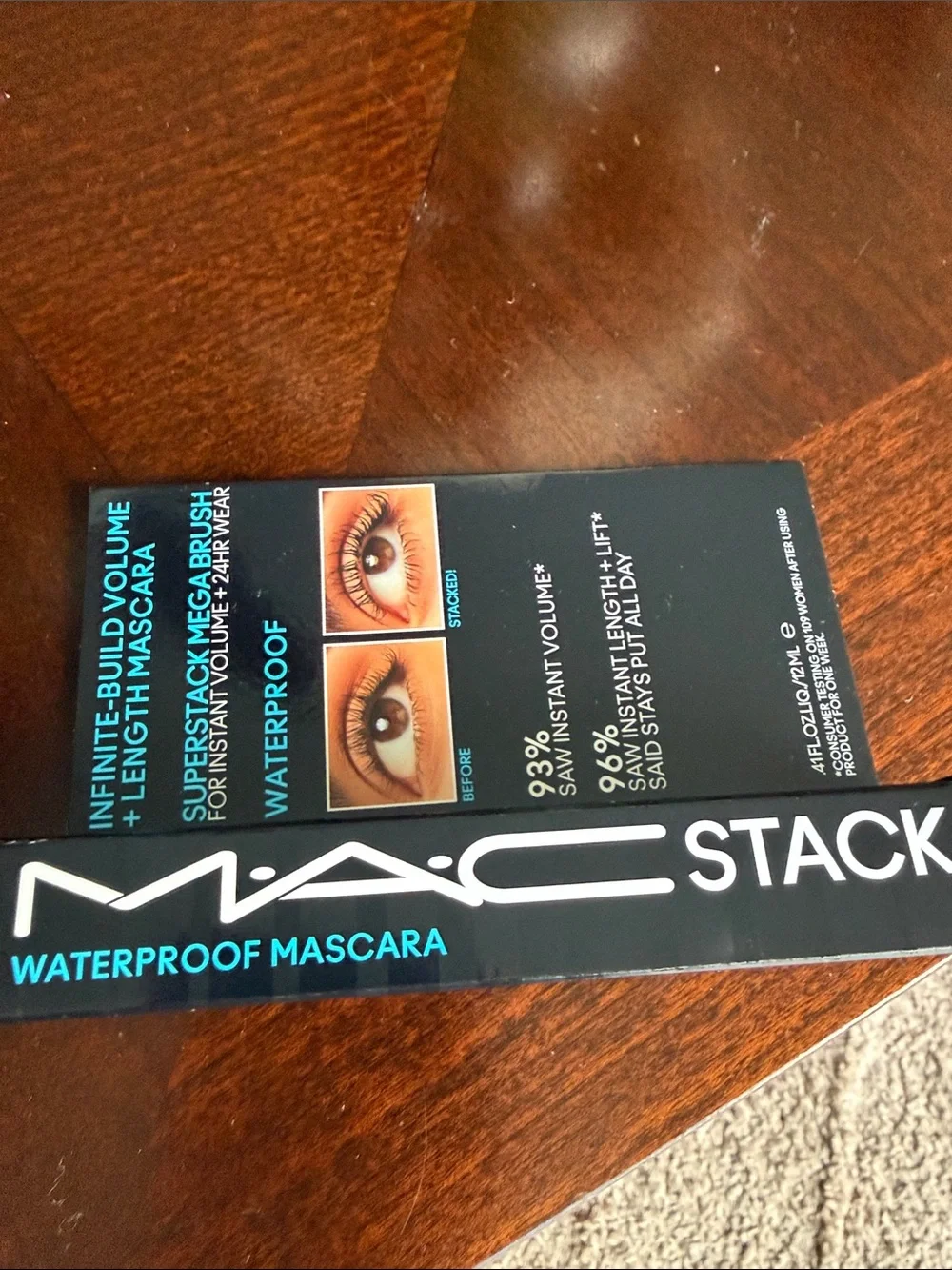 MAC Cosmetics Waterproof Mascara in Black nwt full size .41 fl oz or 12 ml